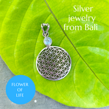<transcy><< Mystery of Life >> Handmade silver craftsman in Bali Flower of Life pendant top</transcy>