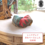 《草木染・手織り》伝統織物ランラン　レディースヘアバンド・ヘアバンダナ　オールランランノーマルモデル