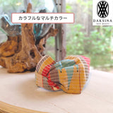 《草木染・手織り》伝統織物ランラン　レディースヘアバンド・ヘアバンダナ　オールランランノーマルモデル