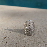 <transcy>《Increasing vibration》 Handmade by a silver craftsman in Bali Flower of Life Ring Size S (17 mm in diameter)</transcy>